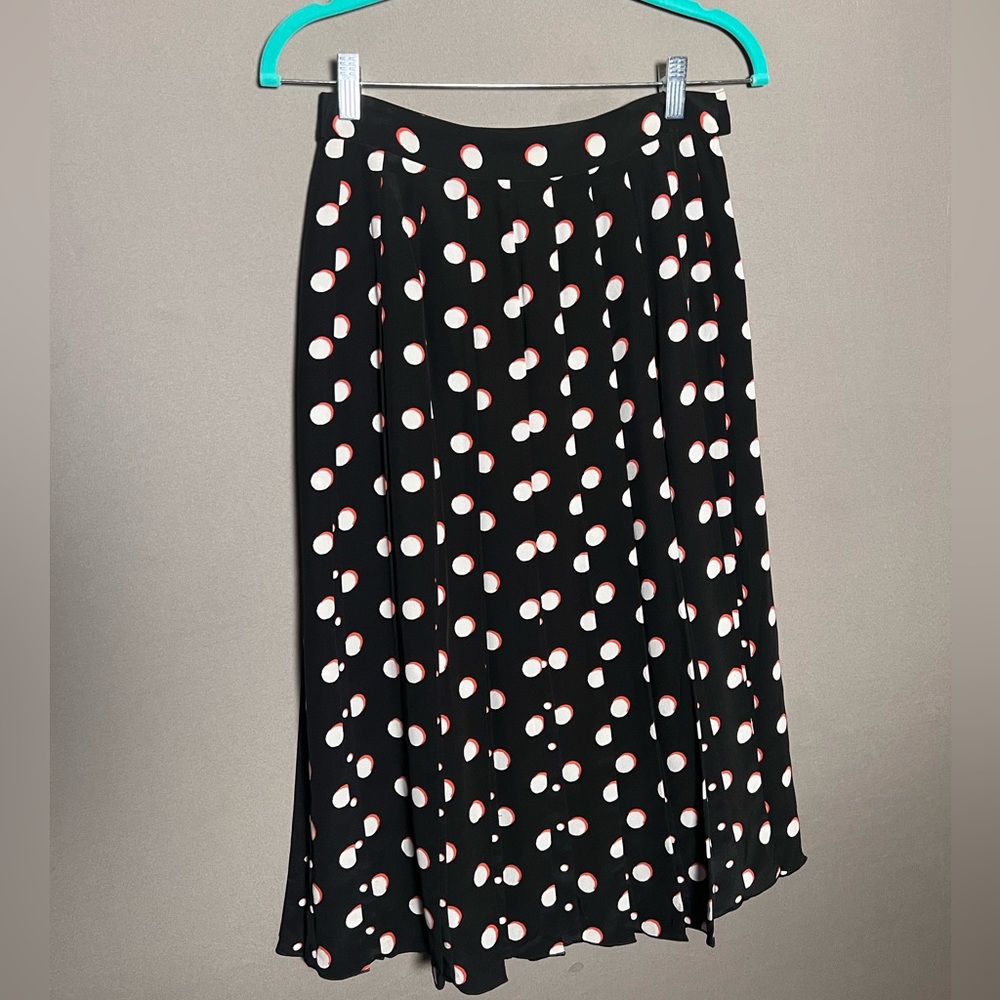 Polka Dot Pleated Skirt.